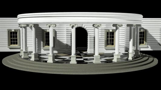 House 3d modern. Free illustration for personal and commercial use.