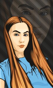 Girls portrait beauty. Free illustration for personal and commercial use.
