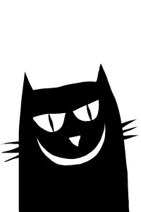 Figure animals black cat. Free illustration for personal and commercial use.