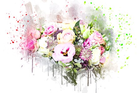 Abstract nature wedding. Free illustration for personal and commercial use.