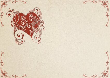 Valentine's day embossing decorative. Free illustration for personal and commercial use.