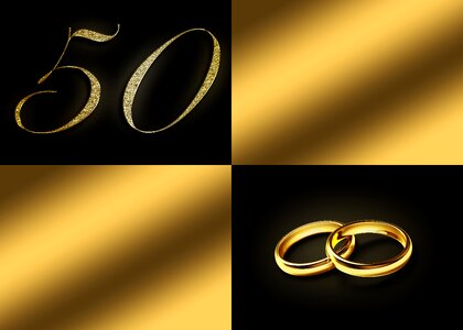 Number 50 goldhochzeit greeting card. Free illustration for personal and commercial use.