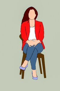 Leg on another business woman interview. Free illustration for personal and commercial use.