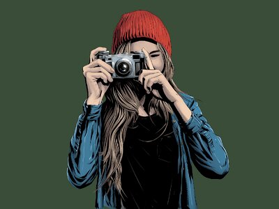 Snapshot woman photography. Free illustration for personal and commercial use.