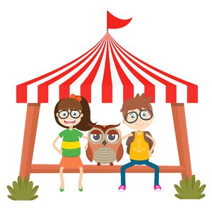 The flag friend camp. Free illustration for personal and commercial use.