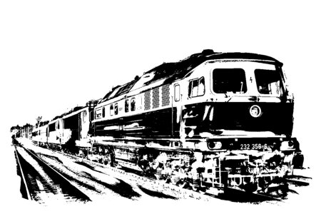 Transport rail traffic train. Free illustration for personal and commercial use.