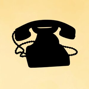 Isolated yellow phone yellow telephone. Free illustration for personal and commercial use.