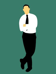 Standing people business. Free illustration for personal and commercial use.