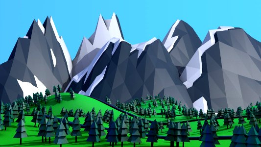 Panoramic modern outdoors. Free illustration for personal and commercial use.