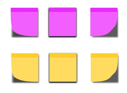 Stickies sticky note memo pad. Free illustration for personal and commercial use.