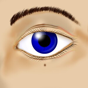 Eyelash vision optometry. Free illustration for personal and commercial use.
