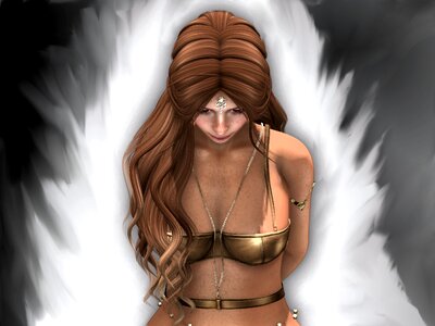 Second life virtual reality digital art. Free illustration for personal and commercial use.
