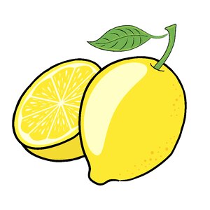 Yellow citrus food. Free illustration for personal and commercial use.