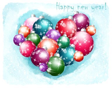 Postcard background balls. Free illustration for personal and commercial use.