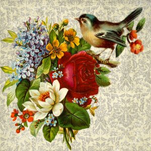 Animal romantic vintage. Free illustration for personal and commercial use.