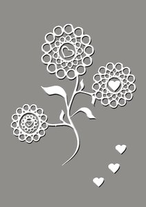 Symbol love blossom. Free illustration for personal and commercial use.