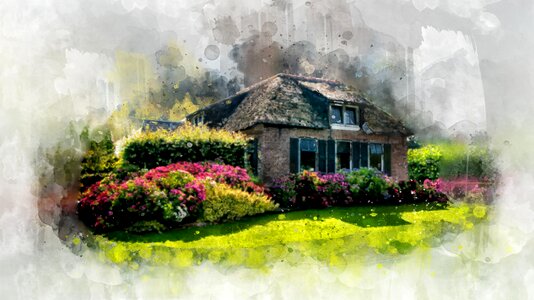 House gardening lifestyle. Free illustration for personal and commercial use.
