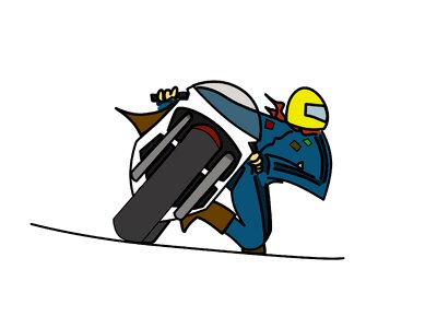 Sports motorcycling road. Free illustration for personal and commercial use.