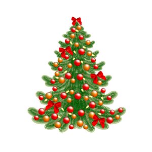 Stand-alone tree spruce. Free illustration for personal and commercial use.