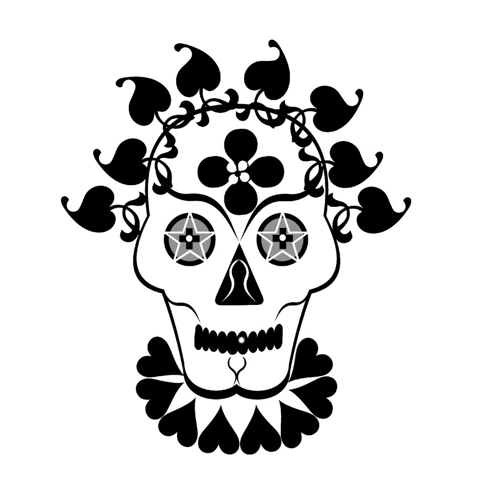 Skull death tattoo Free Stock Illustrations Creazilla