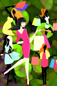 Green art green shopping green fantasy. Free illustration for personal and commercial use.