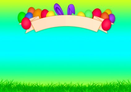 Banner rabbit ears ears. Free illustration for personal and commercial use.