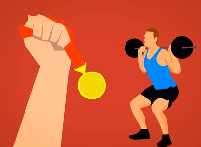 Heavy olympics hand. Free illustration for personal and commercial use.