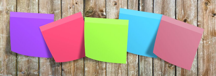 Post it message notes. Free illustration for personal and commercial use.