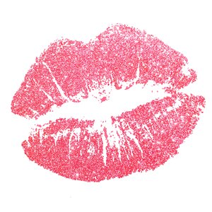 Pink kiss girl. Free illustration for personal and commercial use.