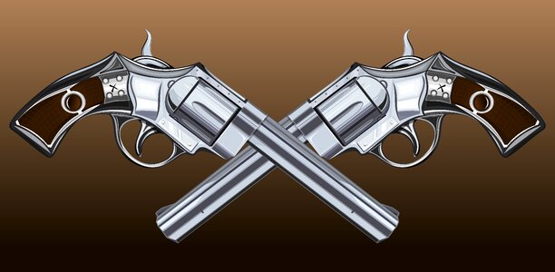 Revolver caliber offense. Free illustration for personal and commercial use.