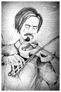 Musician people portrait. Free illustration for personal and commercial use.