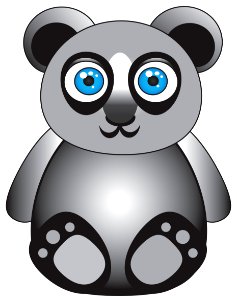Bear gray cartoon Free illustrations. Free illustration for personal and commercial use.