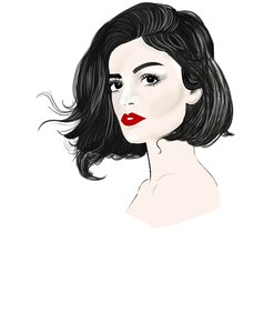 Girl hairstyle Free illustrations. Free illustration for personal and commercial use.