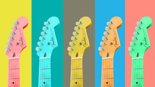 Colorful music rock. Free illustration for personal and commercial use.