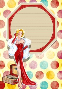 Glamour fifties 50's. Free illustration for personal and commercial use.