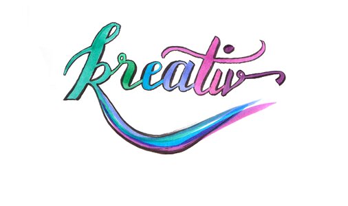 Gradient typography brushpen. Free illustration for personal and commercial use.