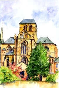 Church innenstadt Free illustrations. Free illustration for personal and commercial use.