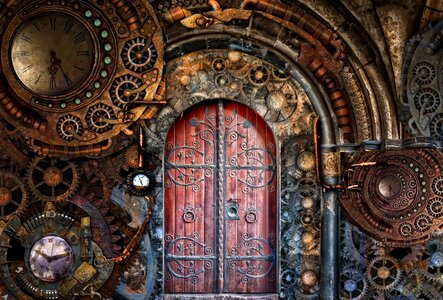 Brass door time. Free illustration for personal and commercial use.