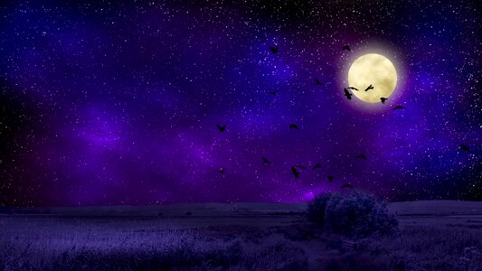 Sky dark lunar. Free illustration for personal and commercial use.