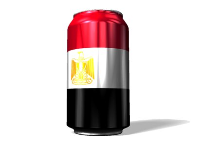 Egyptian flag cans egypt national flag. Free illustration for personal and commercial use.
