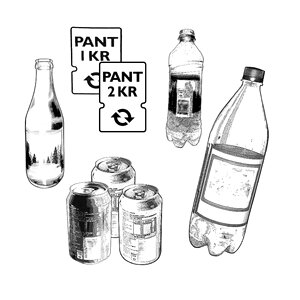 Environmental source separation garbage. Free illustration for personal and commercial use.