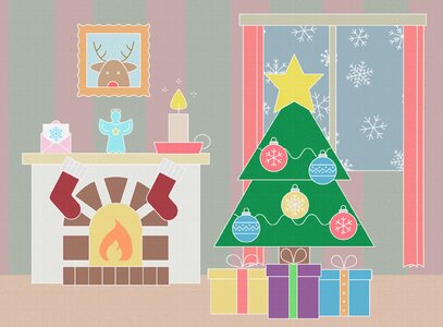 Merry new year. Free illustration for personal and commercial use.
