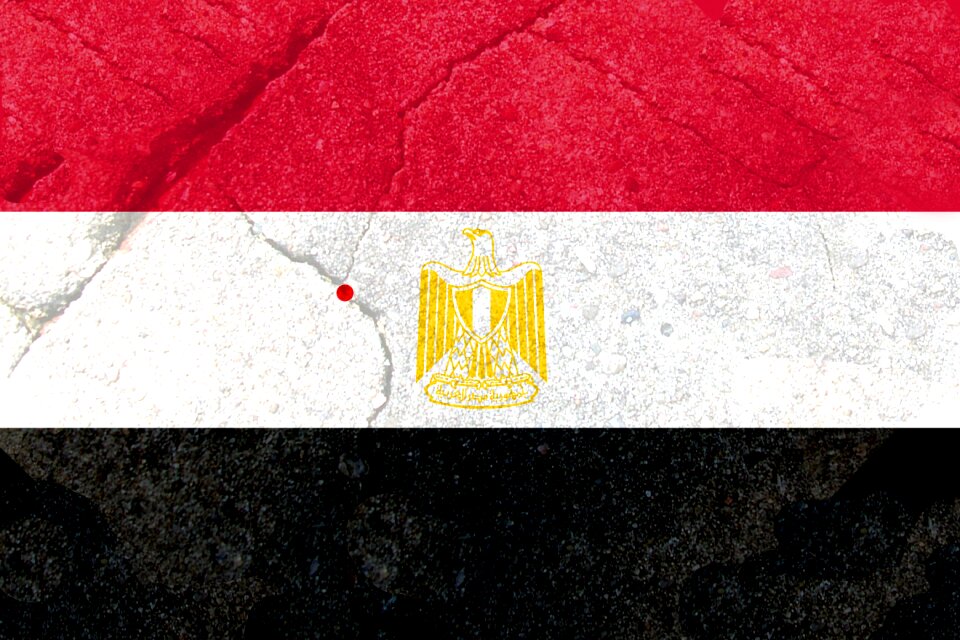 Cairo egyptian flag. Free illustration for personal and commercial use.