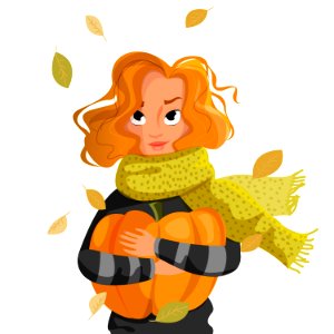 Orange harvest vegetables. Free illustration for personal and commercial use.