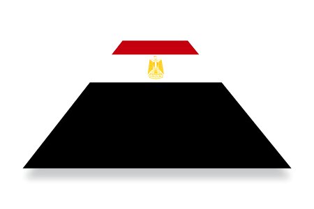 Egyptian flag egypt national flag. Free illustration for personal and commercial use.