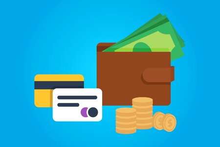 Credit card cash. Free illustration for personal and commercial use.