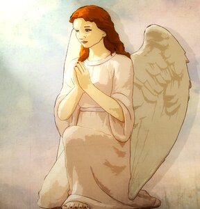 Religion woman praying. Free illustration for personal and commercial use.