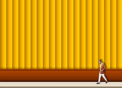 Side man walk. Free illustration for personal and commercial use.