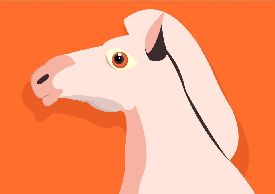 Cartoon orange cartoon orange horse - Free Stock Illustrations | Creazilla