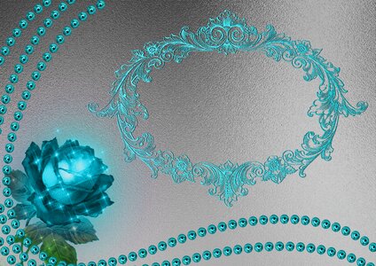 Ornament turquoise silver. Free illustration for personal and commercial use.